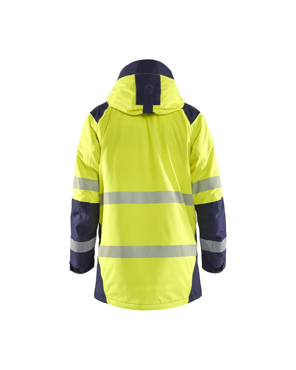 Blåkläder 4457 Winterparka High Vis - High Vis Geel/Marineblauw