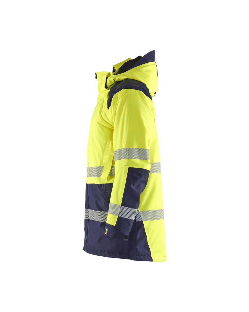 Blåkläder 4457 Winterparka High Vis - High Vis Geel/Marineblauw