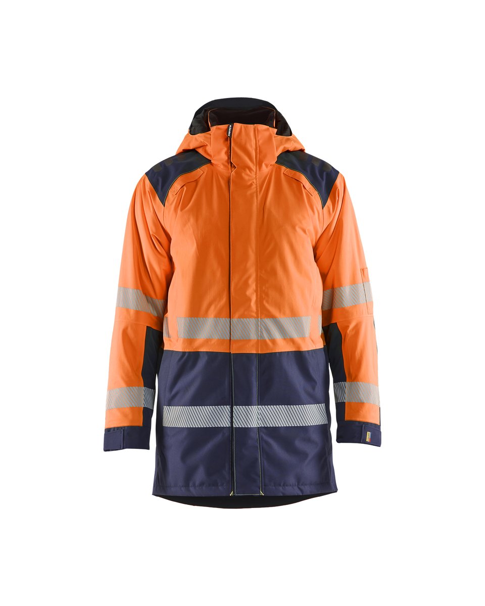 Blåkläder 4457 Winterparka High Vis - High Vis Oranje/Marineblauw