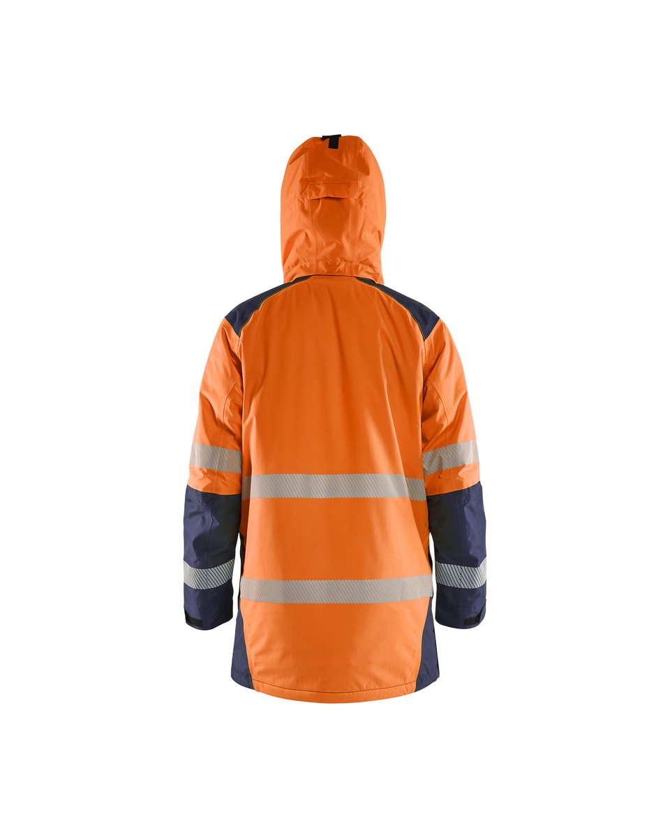 Blåkläder 4457 Winterparka High Vis - High Vis Oranje/Marineblauw