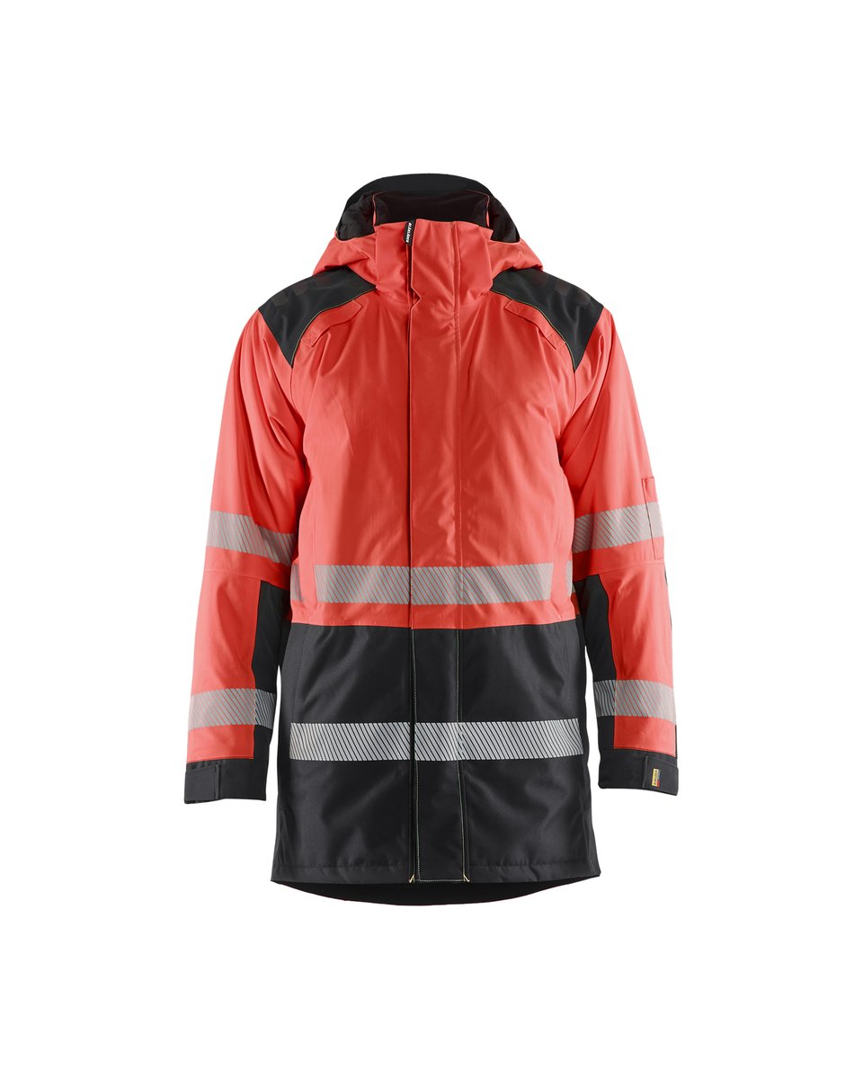Blåkläder 4457 Winterparka High Vis - High Vis Rood/Zwart