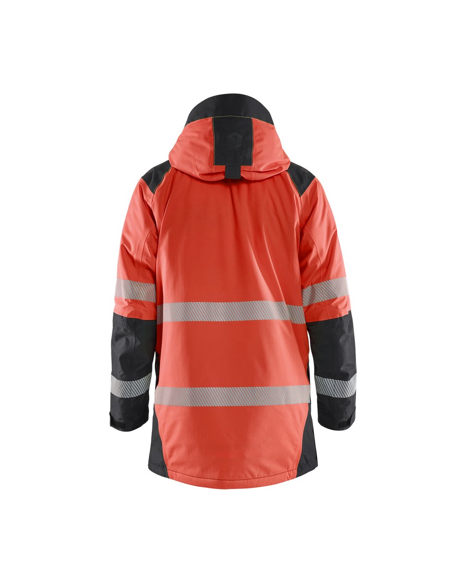 Blåkläder 4457 Winterparka High Vis - High Vis Rood/Zwart