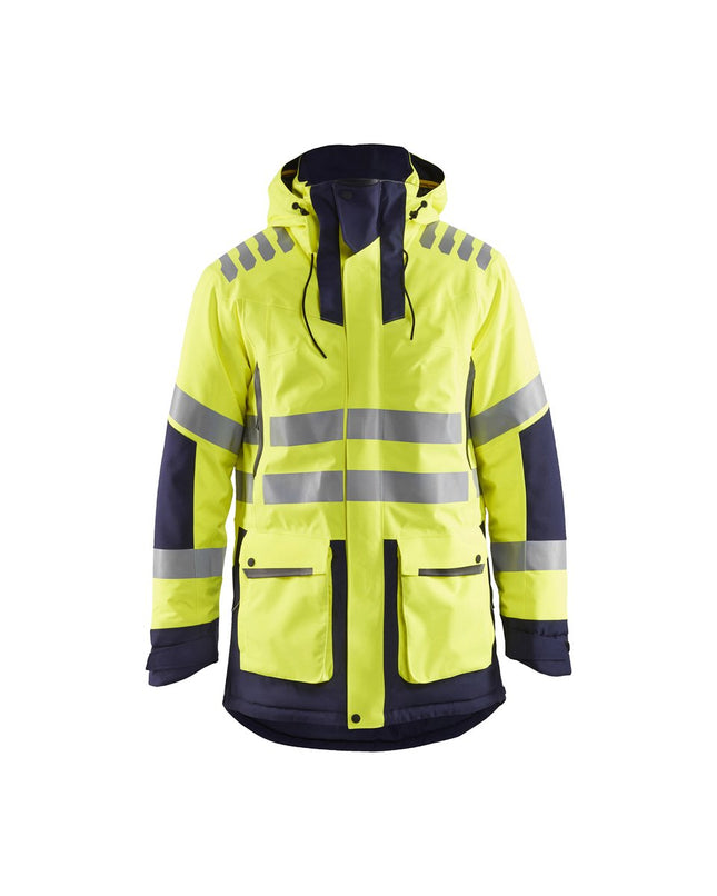 Blåkläder 4469 Parka High Vis Evolution - High Vis Geel/Marineblauw
