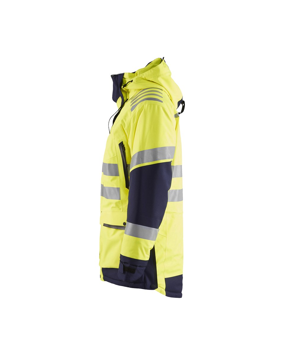 Blåkläder 4469 Parka High Vis Evolution - High Vis Geel/Marineblauw