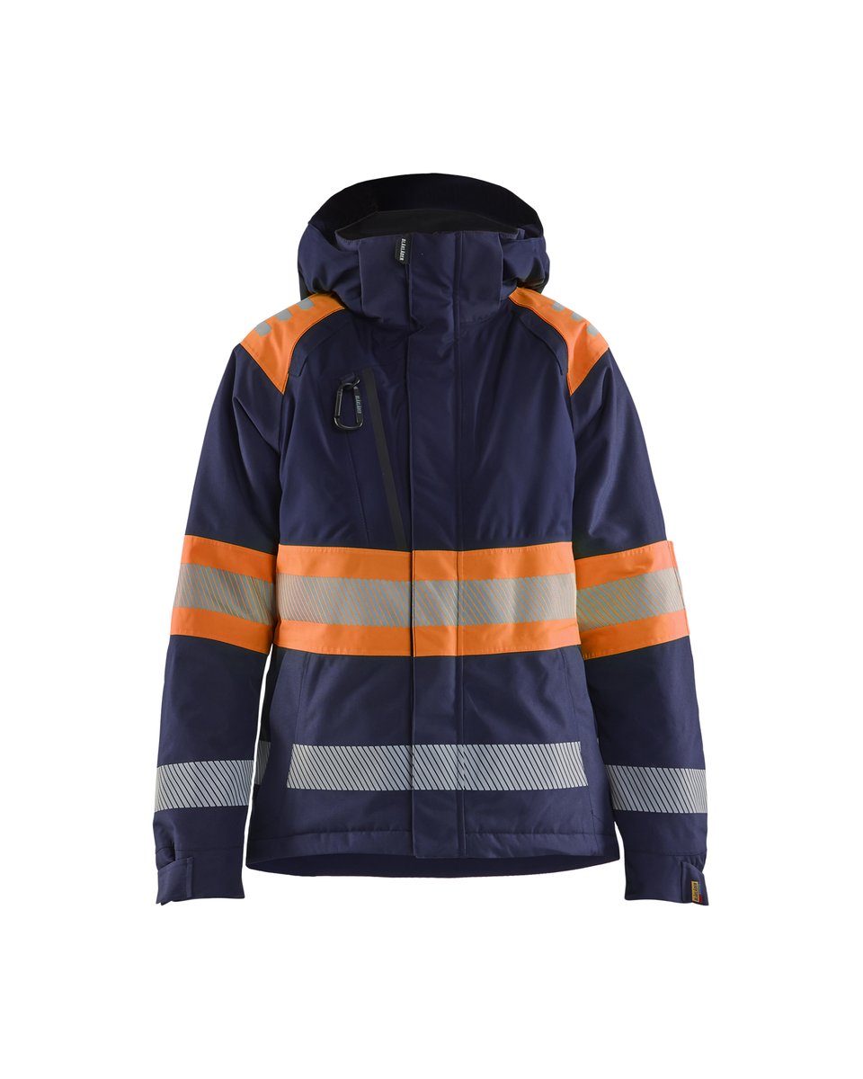 Blåkläder 4470 Dames Winterjas High Vis - Marineblauw/Oranje