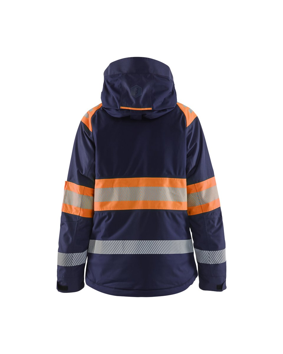Blåkläder 4470 Dames Winterjas High Vis - Marineblauw/Oranje