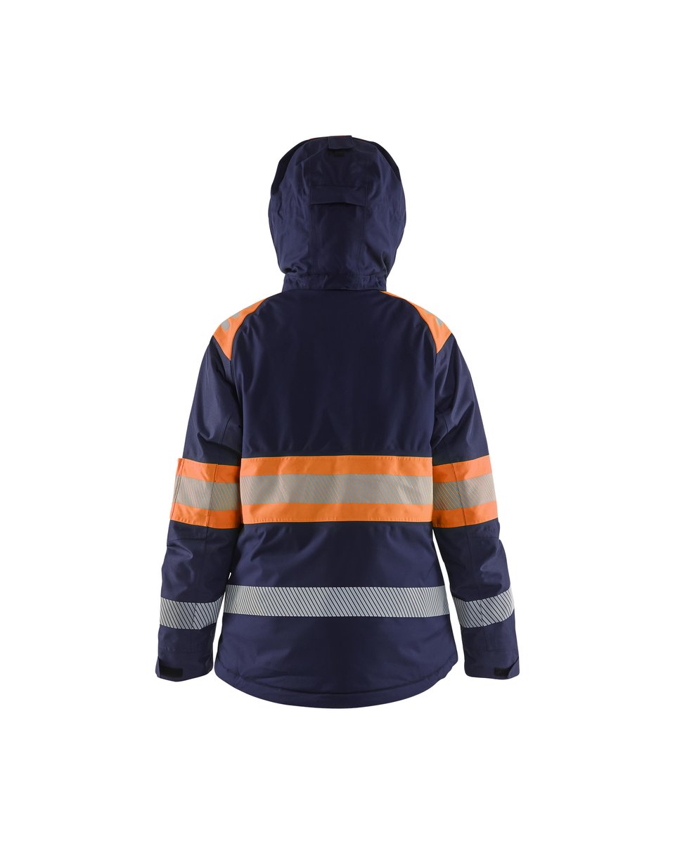 Blåkläder 4470 Dames Winterjas High Vis - Marineblauw/Oranje