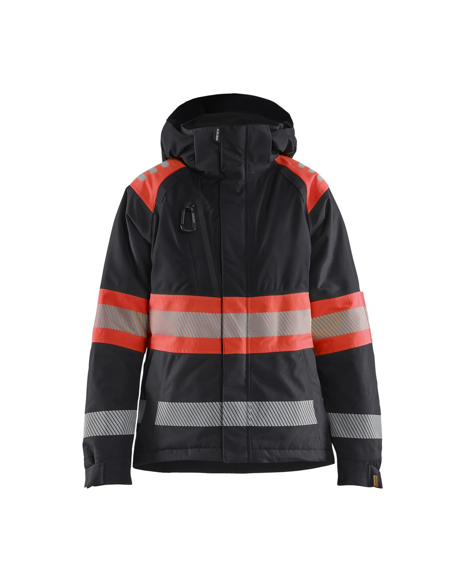 Blåkläder 4470 Dames Winterjas High Vis - Zwart/High Vis Rood