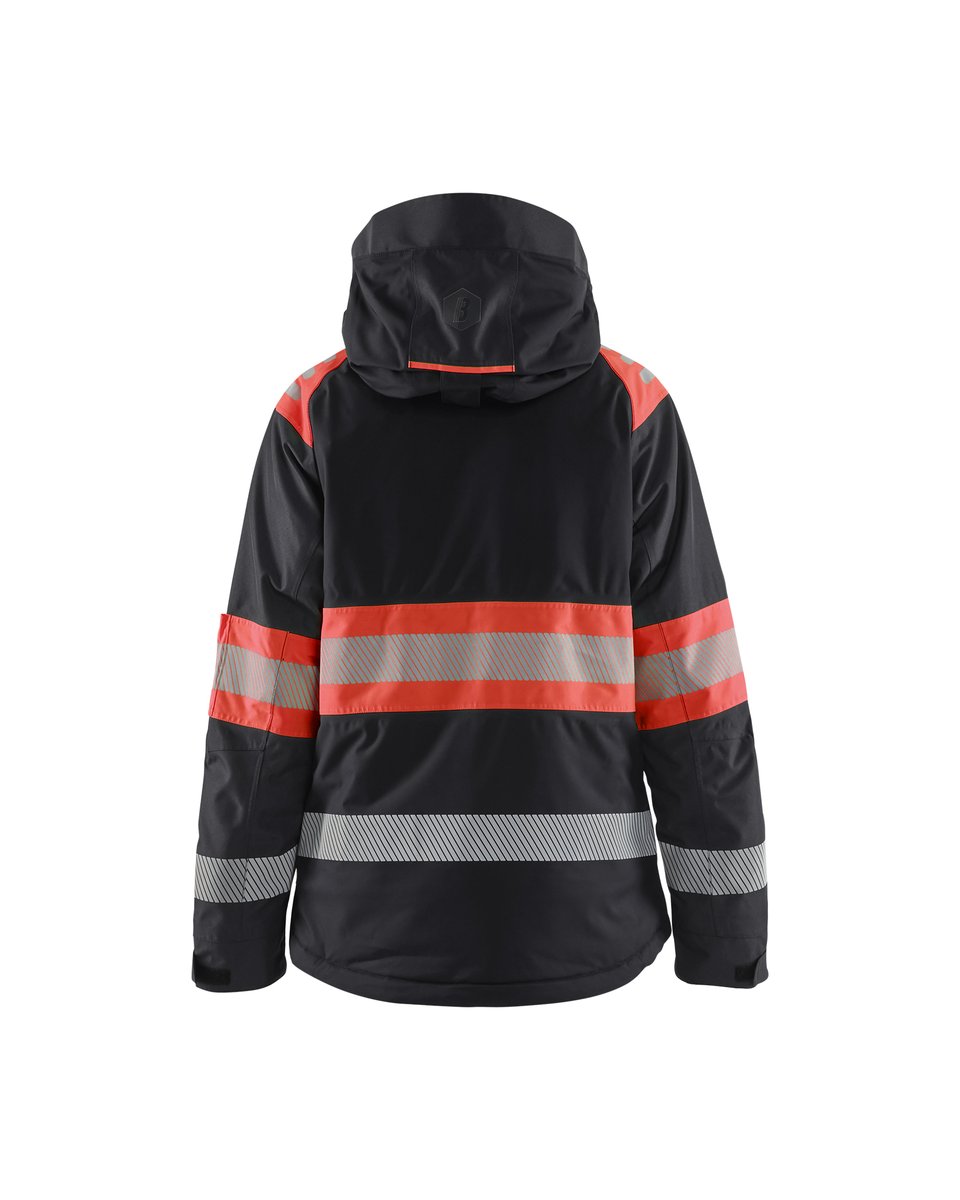Blåkläder 4470 Dames Winterjas High Vis - Zwart/High Vis Rood