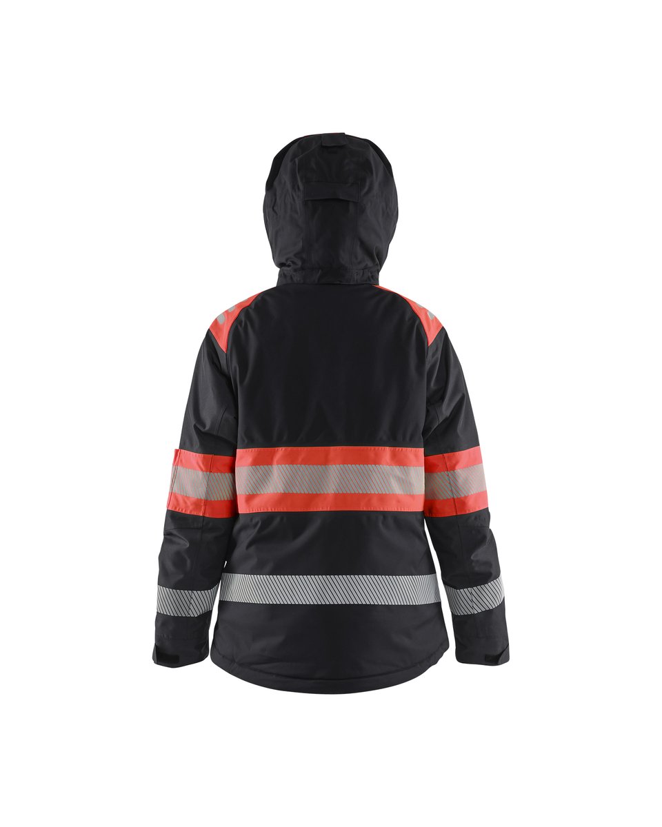 Blåkläder 4470 Dames Winterjas High Vis - Zwart/High Vis Rood