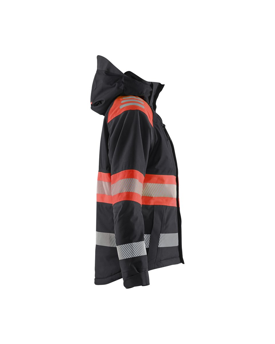 Blåkläder 4470 Dames Winterjas High Vis - Zwart/High Vis Rood