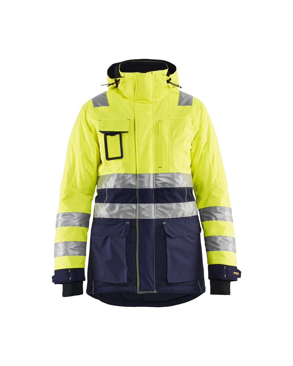 Blåkläder 4472 Dames winterparka High Vis - High Vis Geel/Marineblauw