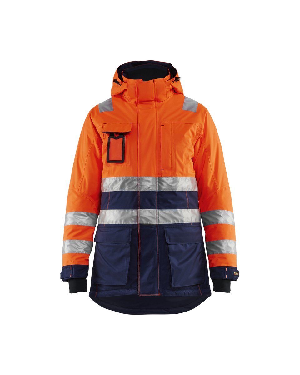 Blåkläder 4472 Dames winterparka High Vis - High Vis Oranje/Marineblauw