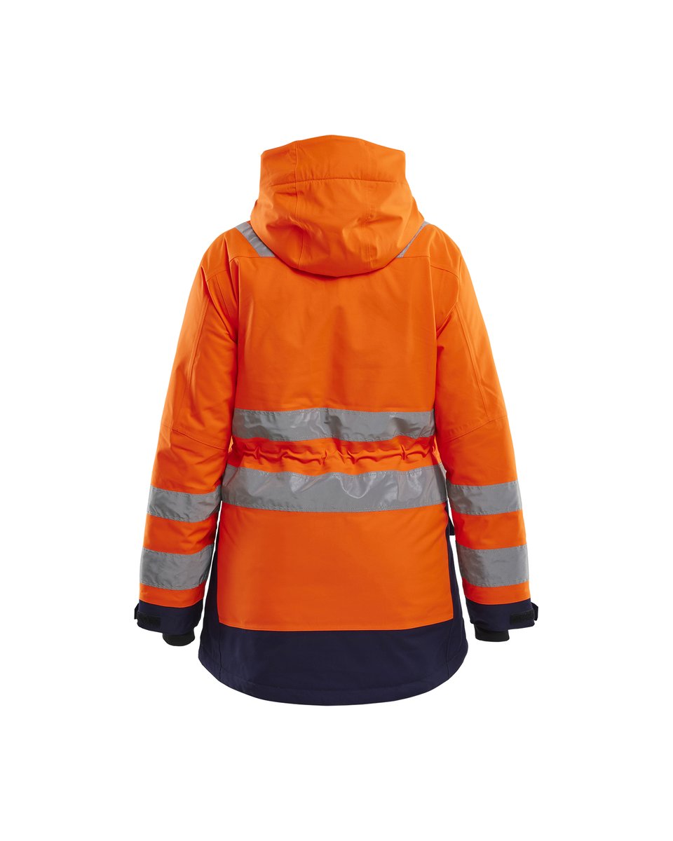 Blåkläder 4472 Dames winterparka High Vis - High Vis Oranje/Marineblauw