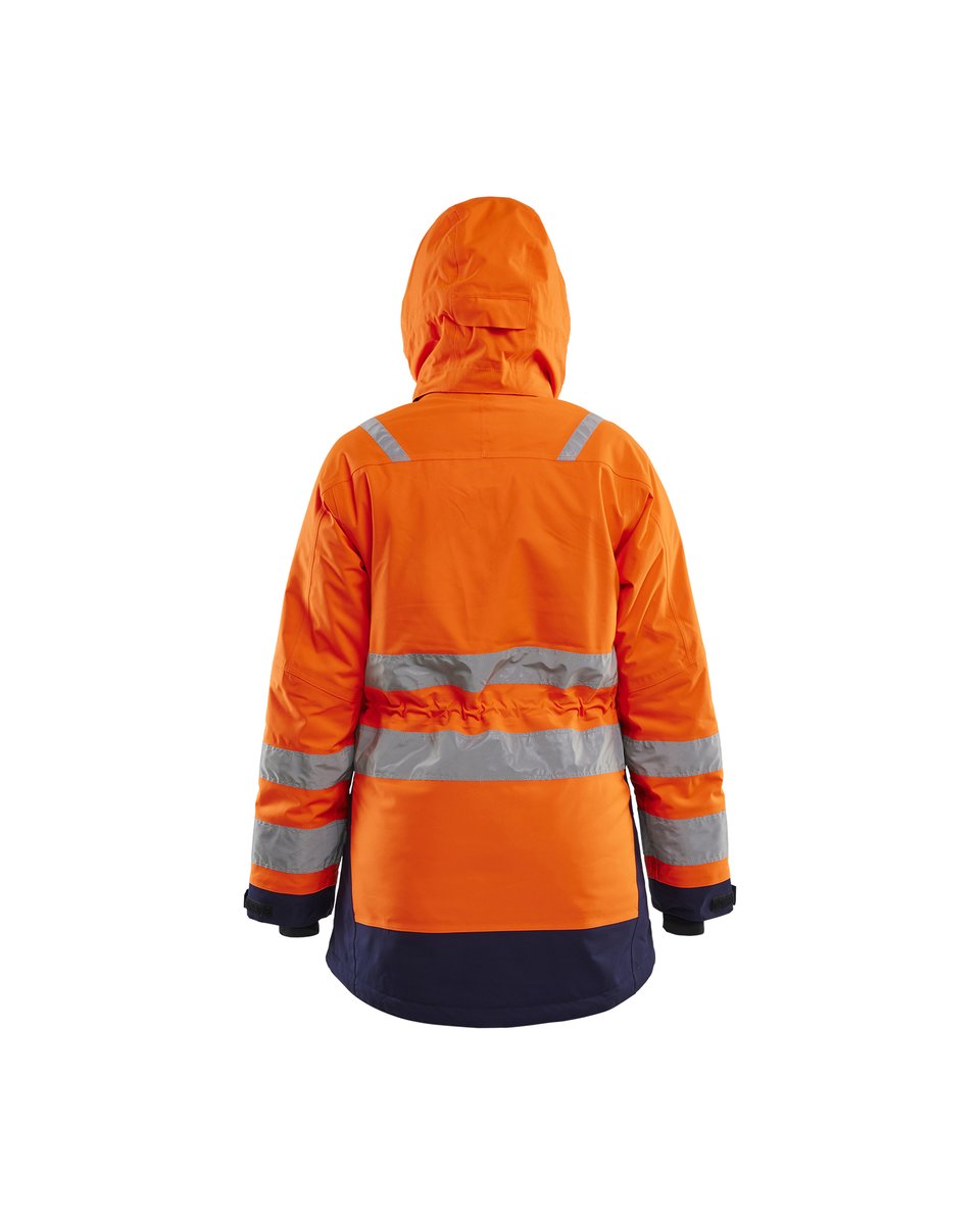 Blåkläder 4472 Dames winterparka High Vis - High Vis Oranje/Marineblauw