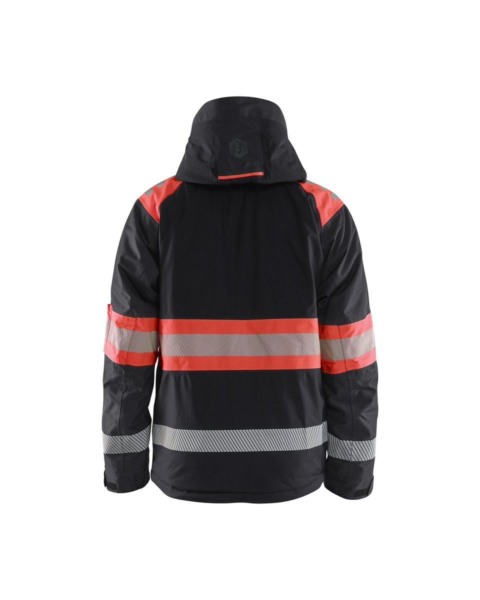 Blåkläder 4480 Winterjas High Vis - Zwart/High Vis Rood