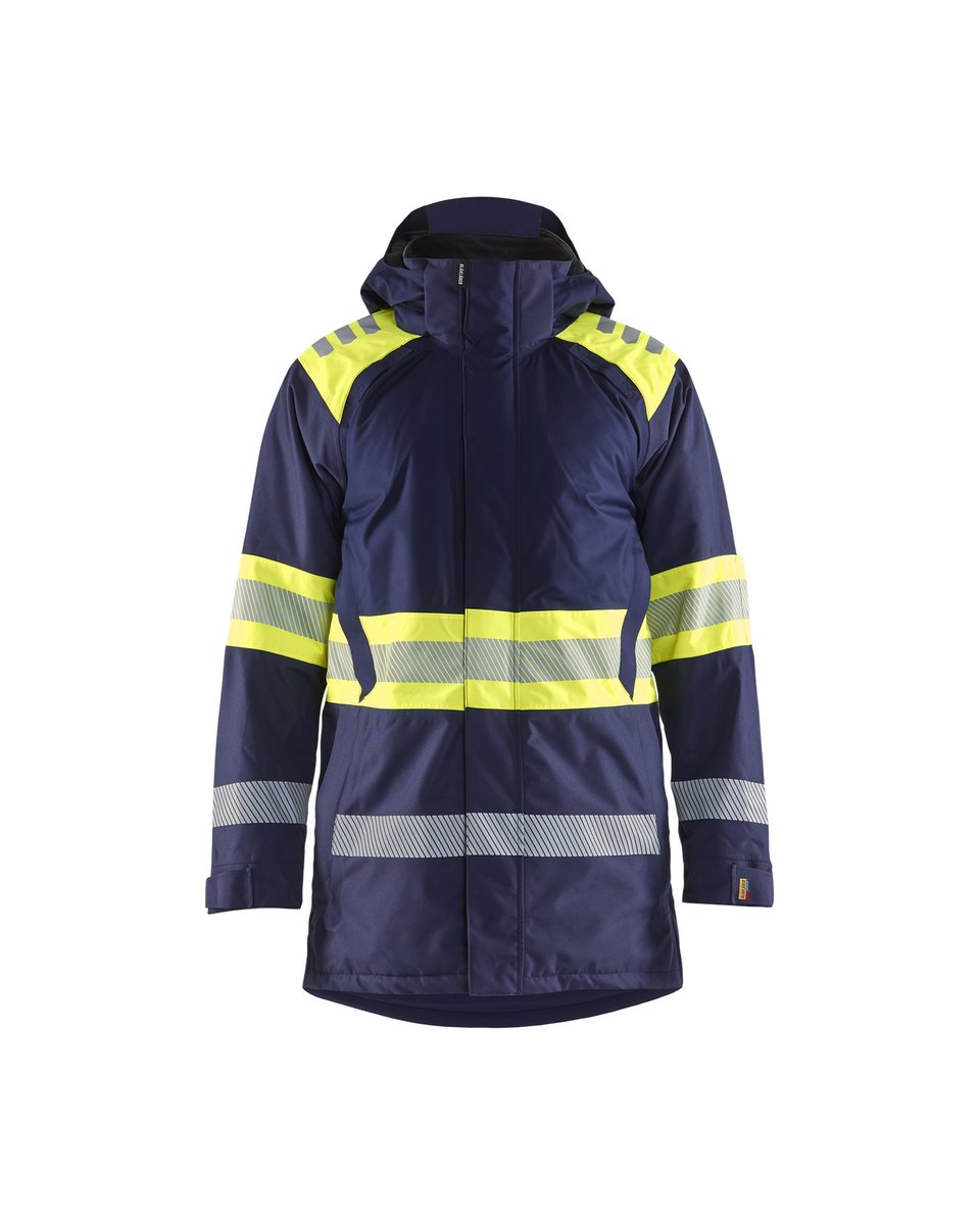 Blåkläder 4485 Winterparka High Vis - Marine/High Vis Geel