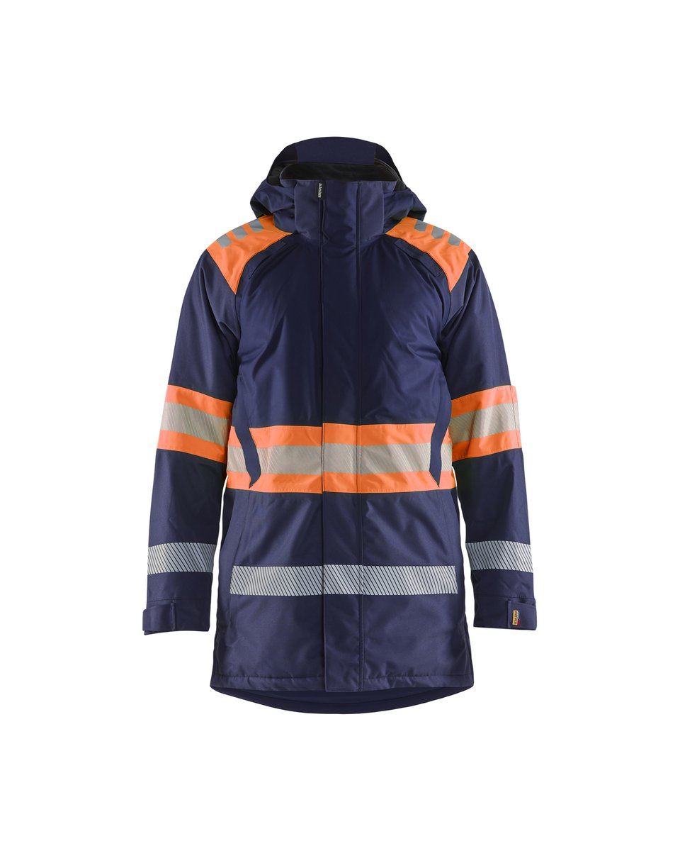 Blåkläder 4485 Winterparka High Vis - Marineblauw/Oranje