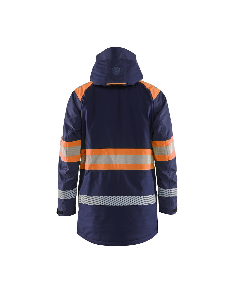 Blåkläder 4485 Winterparka High Vis - Marineblauw/Oranje