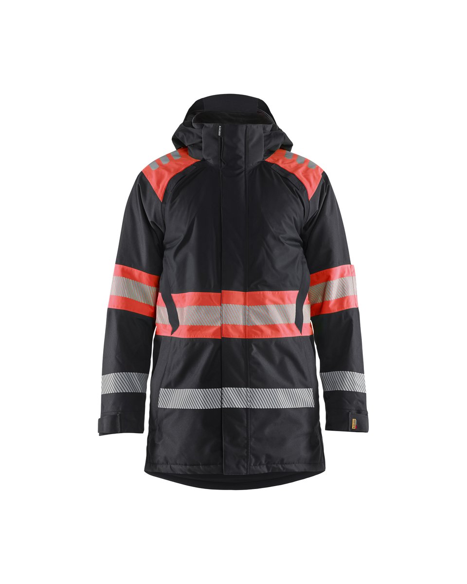 Blåkläder 4485 Winterparka High Vis - Zwart/High Vis Rood