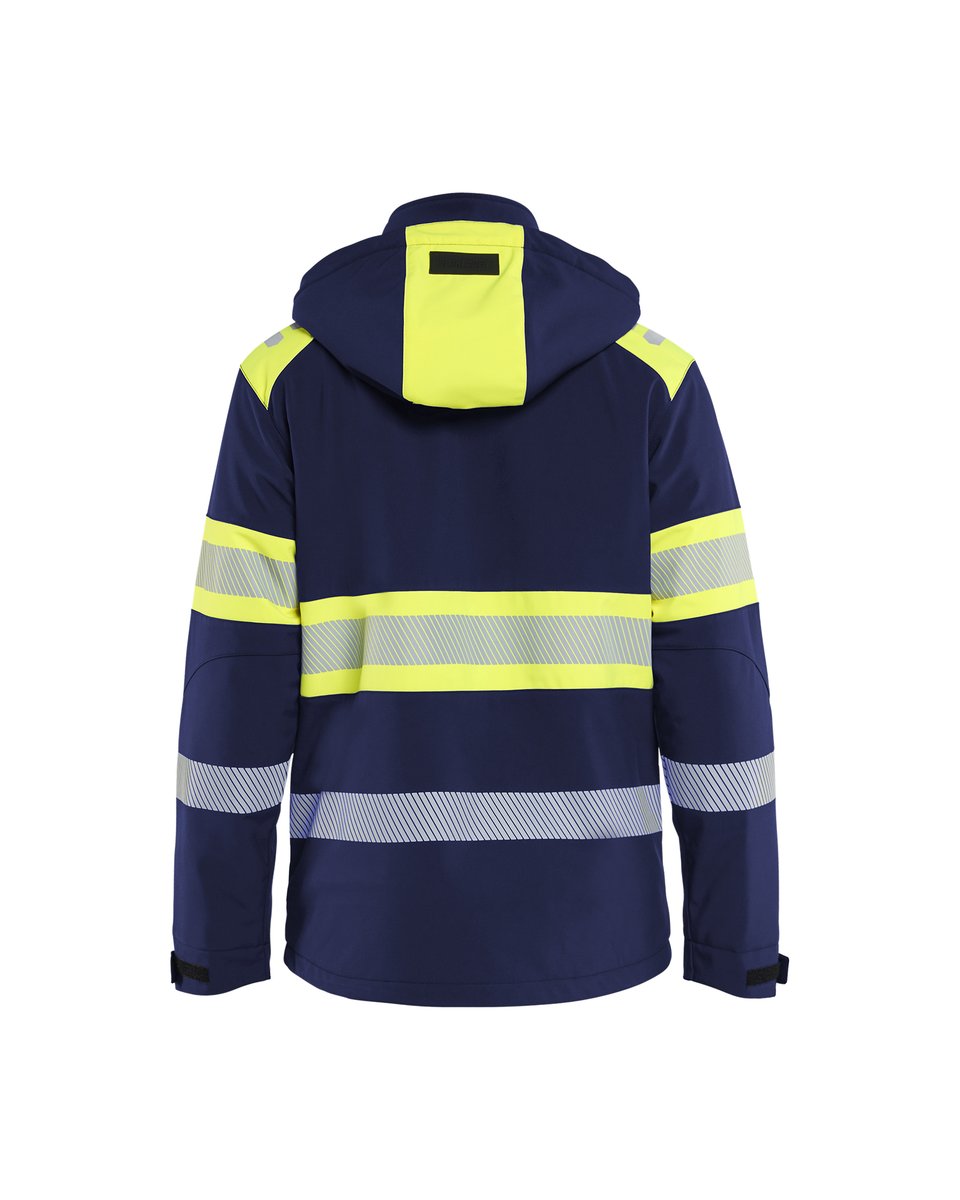 Blåkläder 4489 Lichtgewicht softshell jack gevoerd high vis - Marine/High Vis Geel