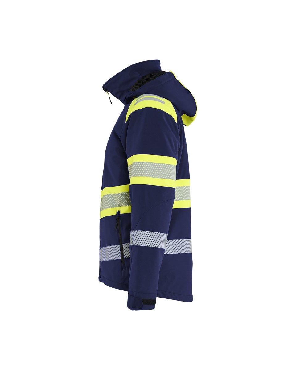 Blåkläder 4489 Lichtgewicht softshell jack gevoerd high vis - Marine/High Vis Geel