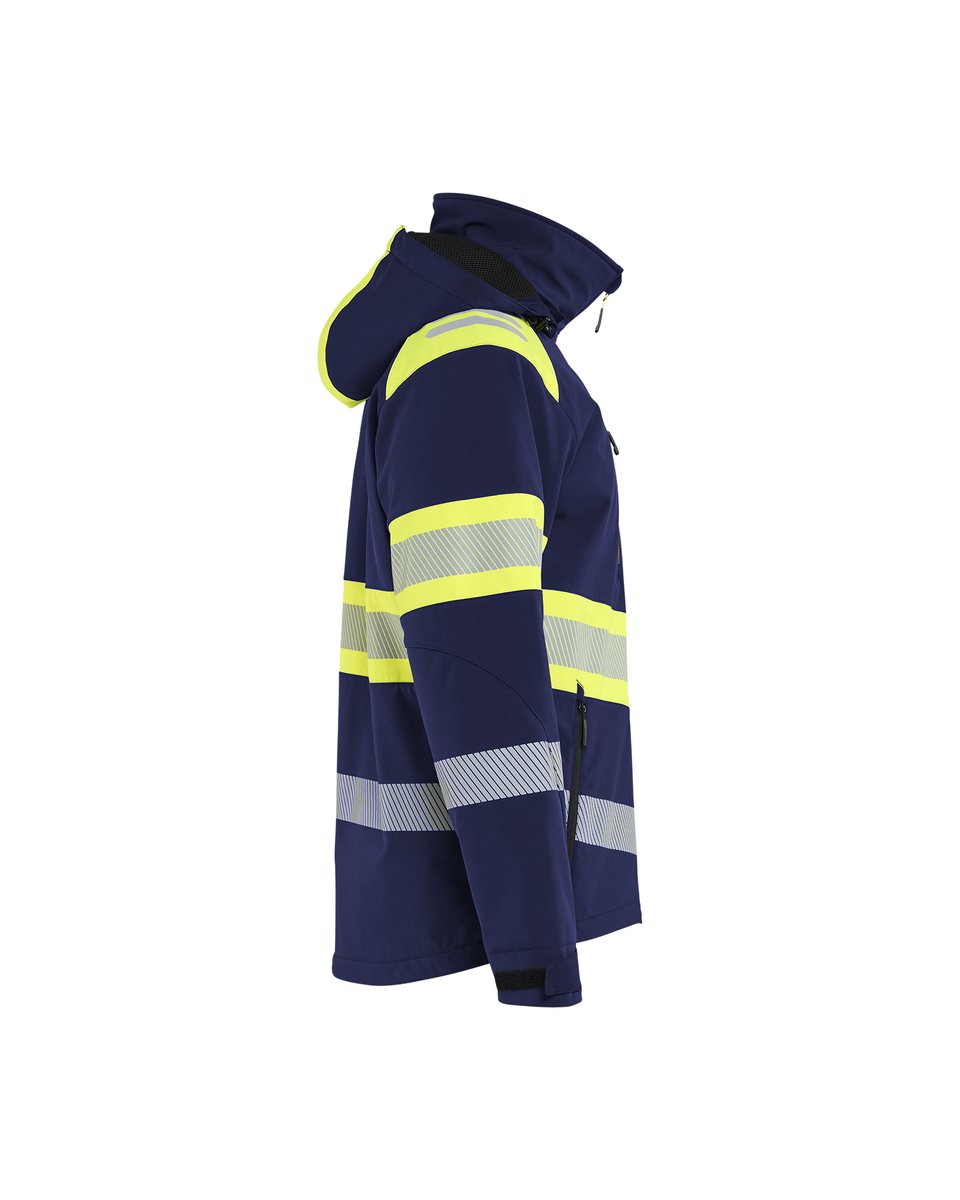 Blåkläder 4489 Lichtgewicht softshell jack gevoerd high vis - Marine/High Vis Geel
