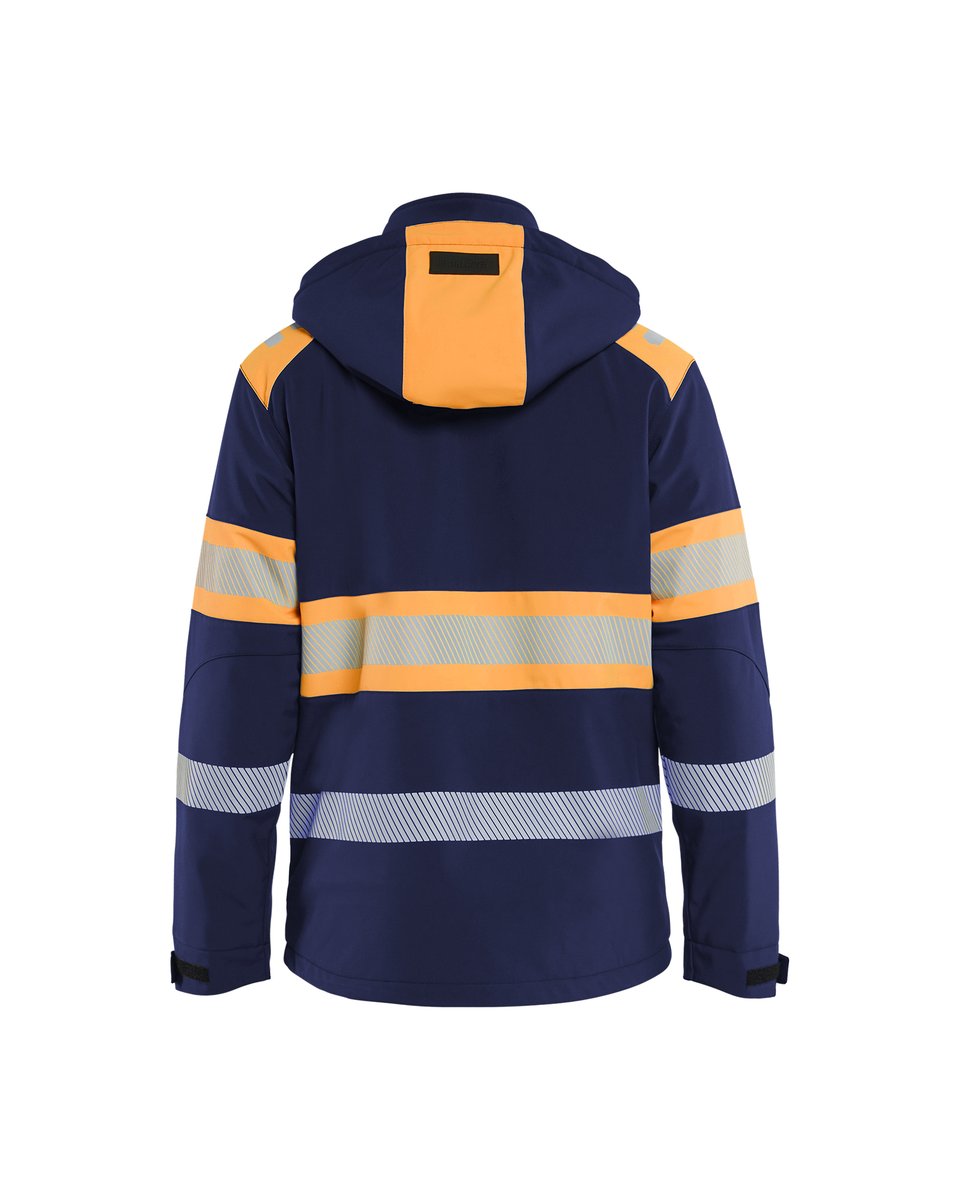 Blåkläder 4489 Lichtgewicht softshell jack gevoerd high vis - Marineblauw/Oranje