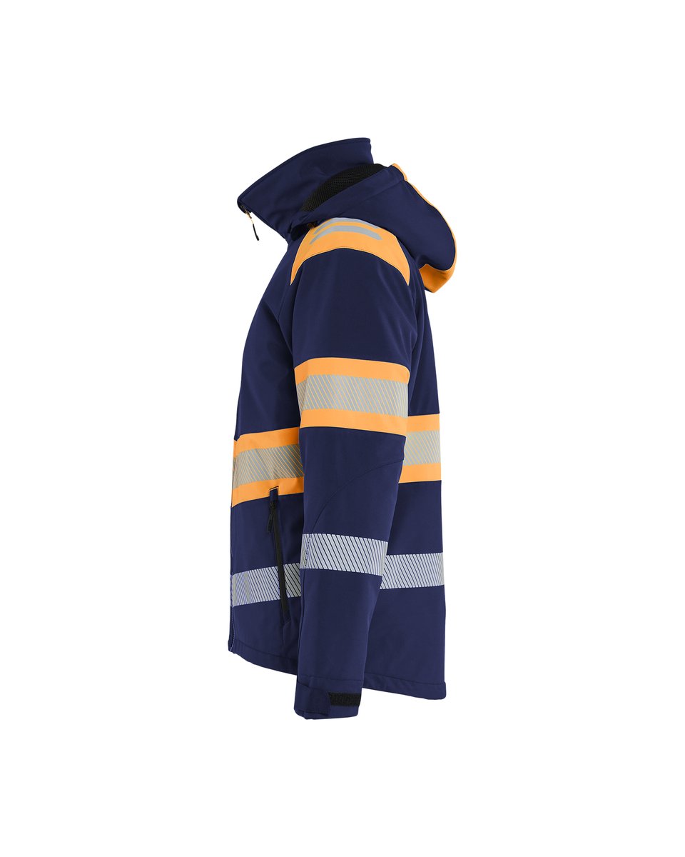 Blåkläder 4489 Lichtgewicht softshell jack gevoerd high vis - Marineblauw/Oranje