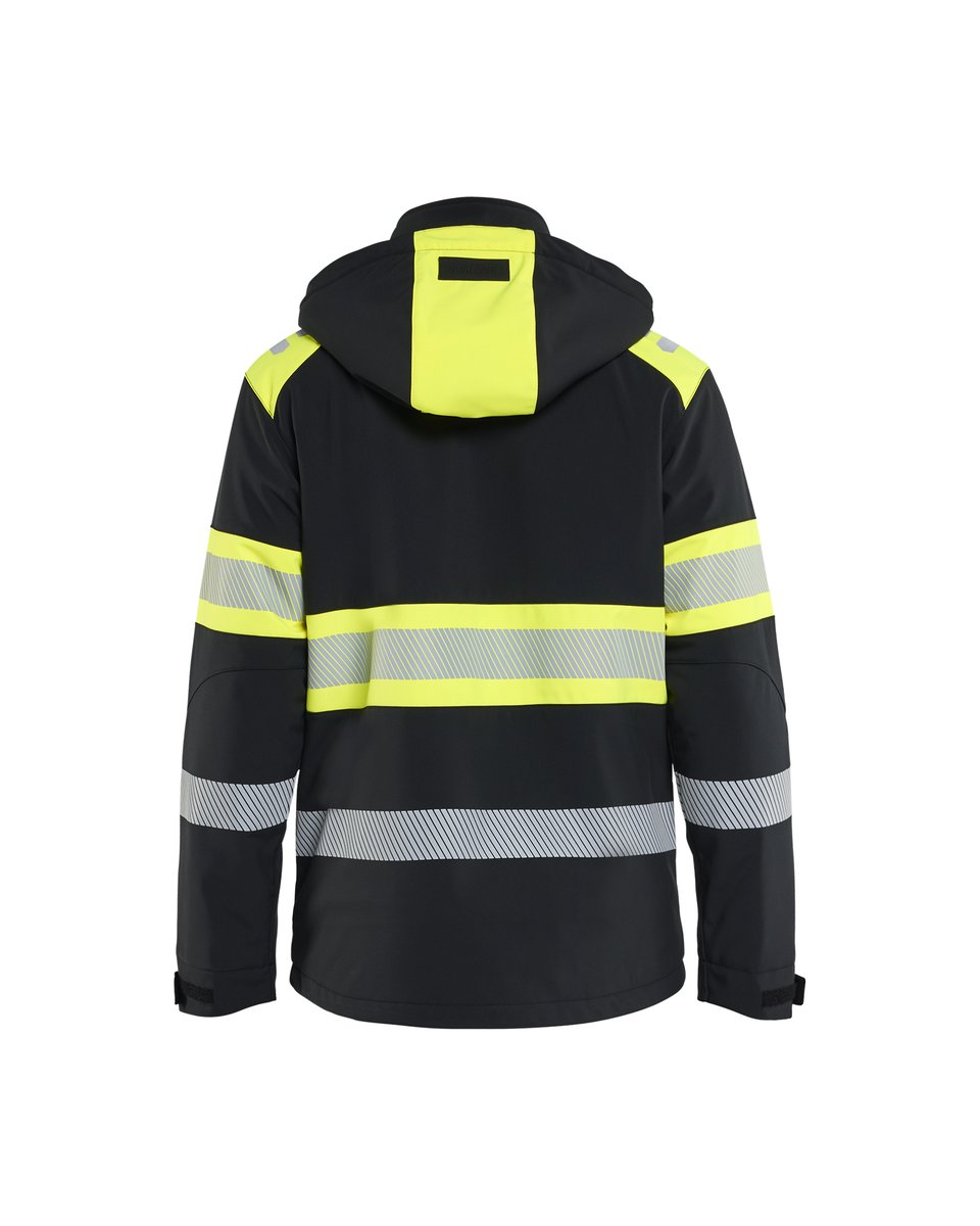 Blåkläder 4489 Lichtgewicht softshell jack gevoerd high vis - Zwart/High Vis Geel