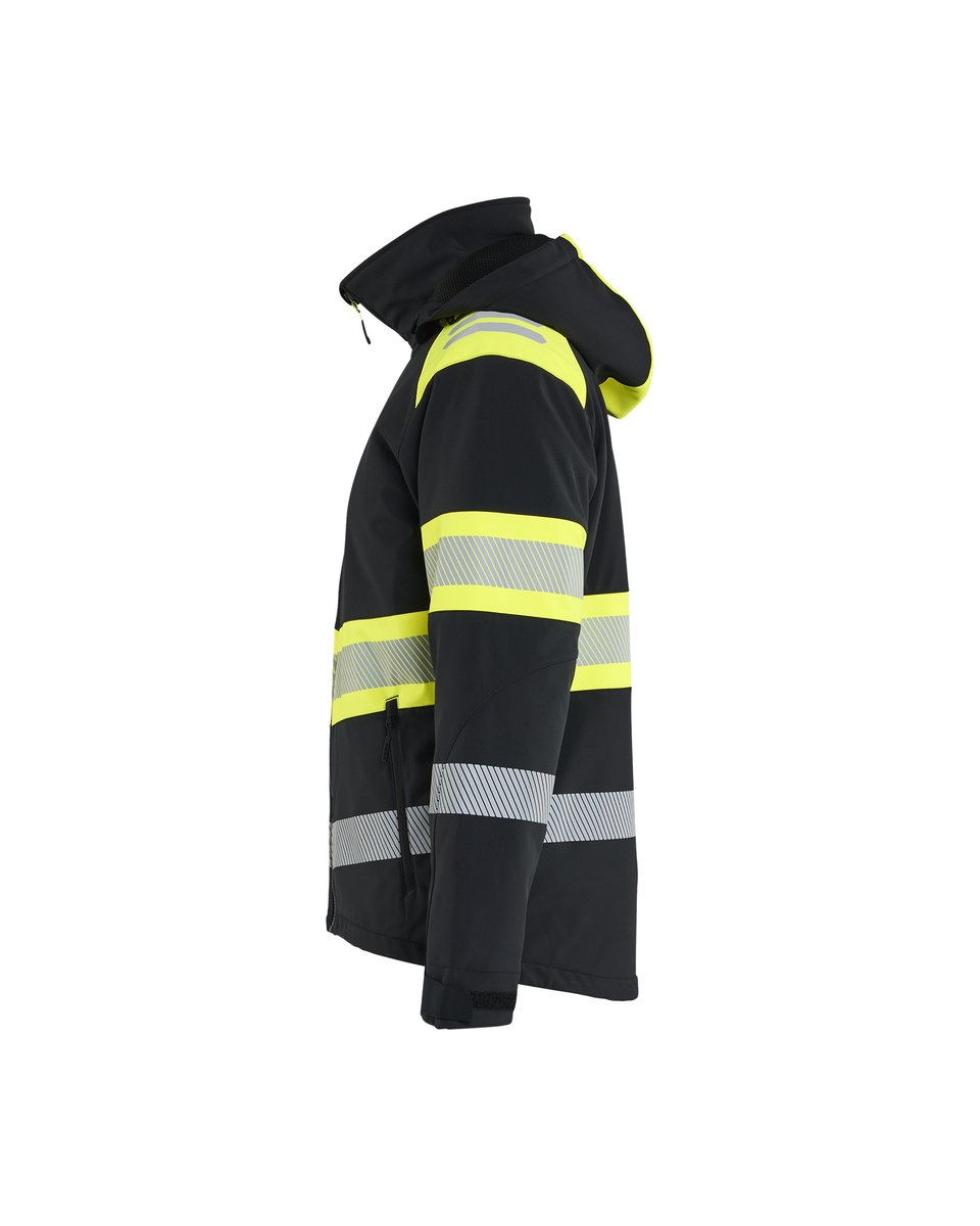Blåkläder 4489 Lichtgewicht softshell jack gevoerd high vis - Zwart/High Vis Geel