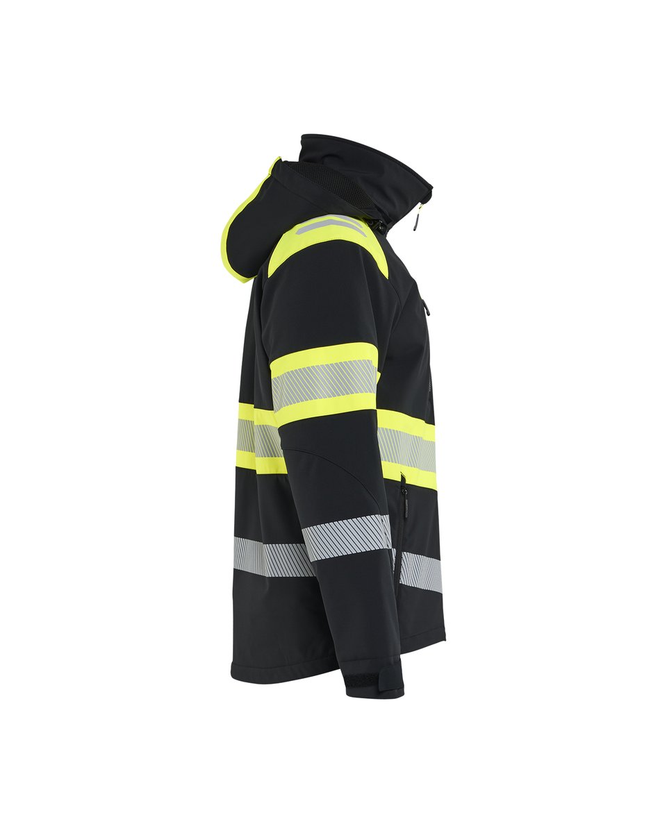 Blåkläder 4489 Lichtgewicht softshell jack gevoerd high vis - Zwart/High Vis Geel