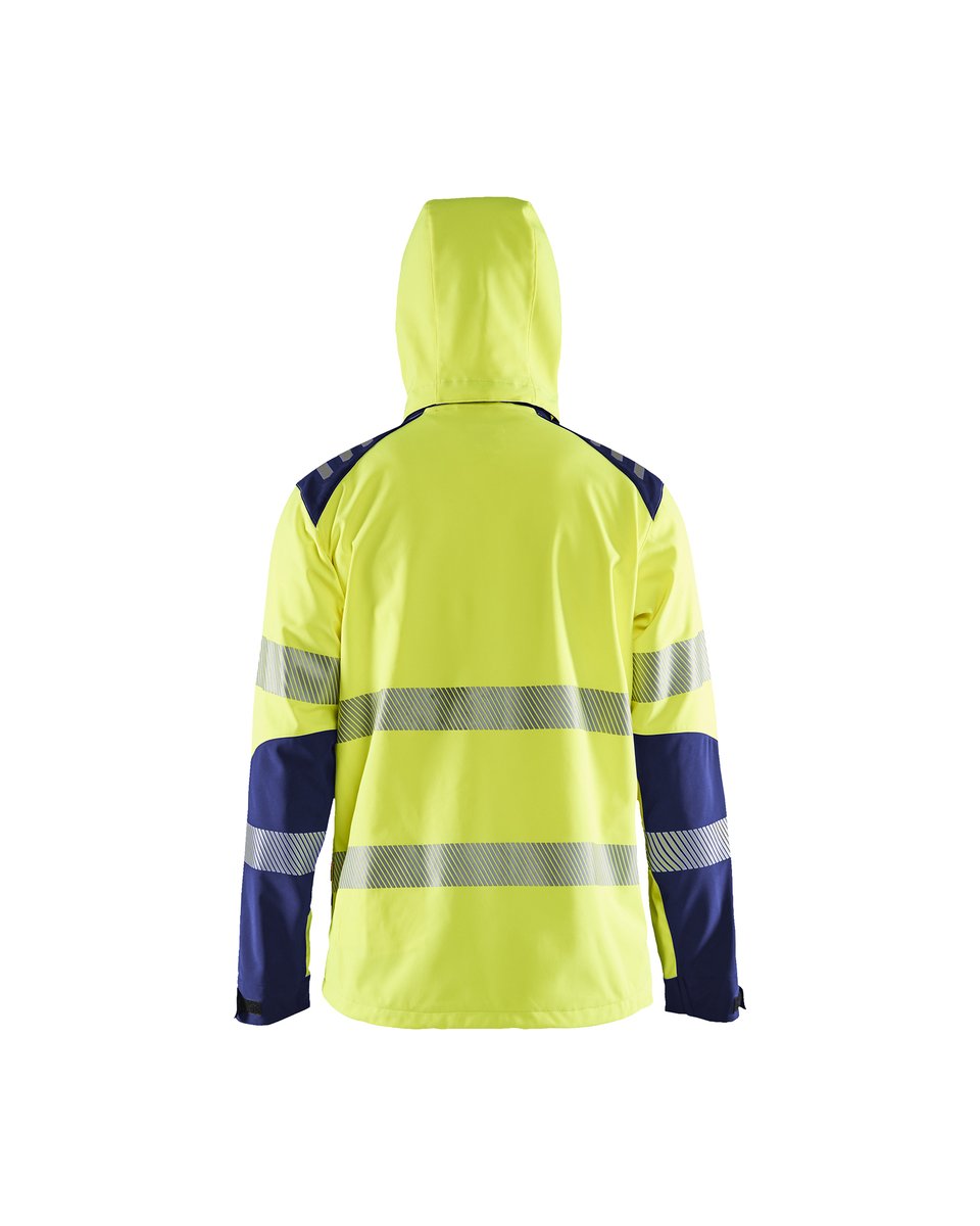 Blåkläder 4491 Softshell jack High Vis - High Vis Geel/Marineblauw