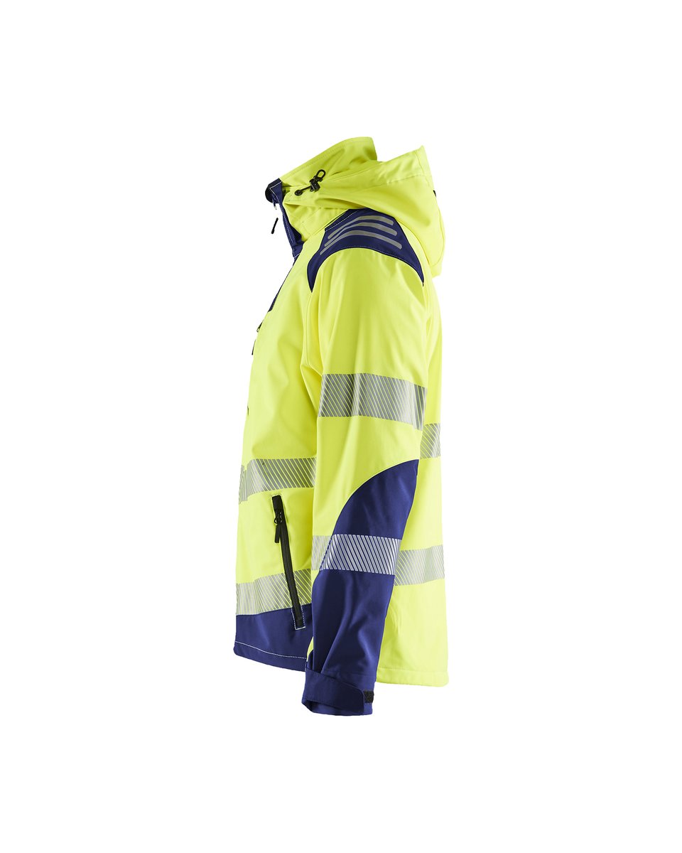 Blåkläder 4491 Softshell jack High Vis - High Vis Geel/Marineblauw
