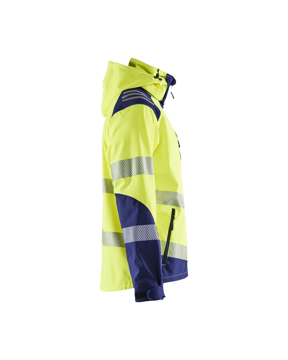 Blåkläder 4491 Softshell jack High Vis - High Vis Geel/Marineblauw
