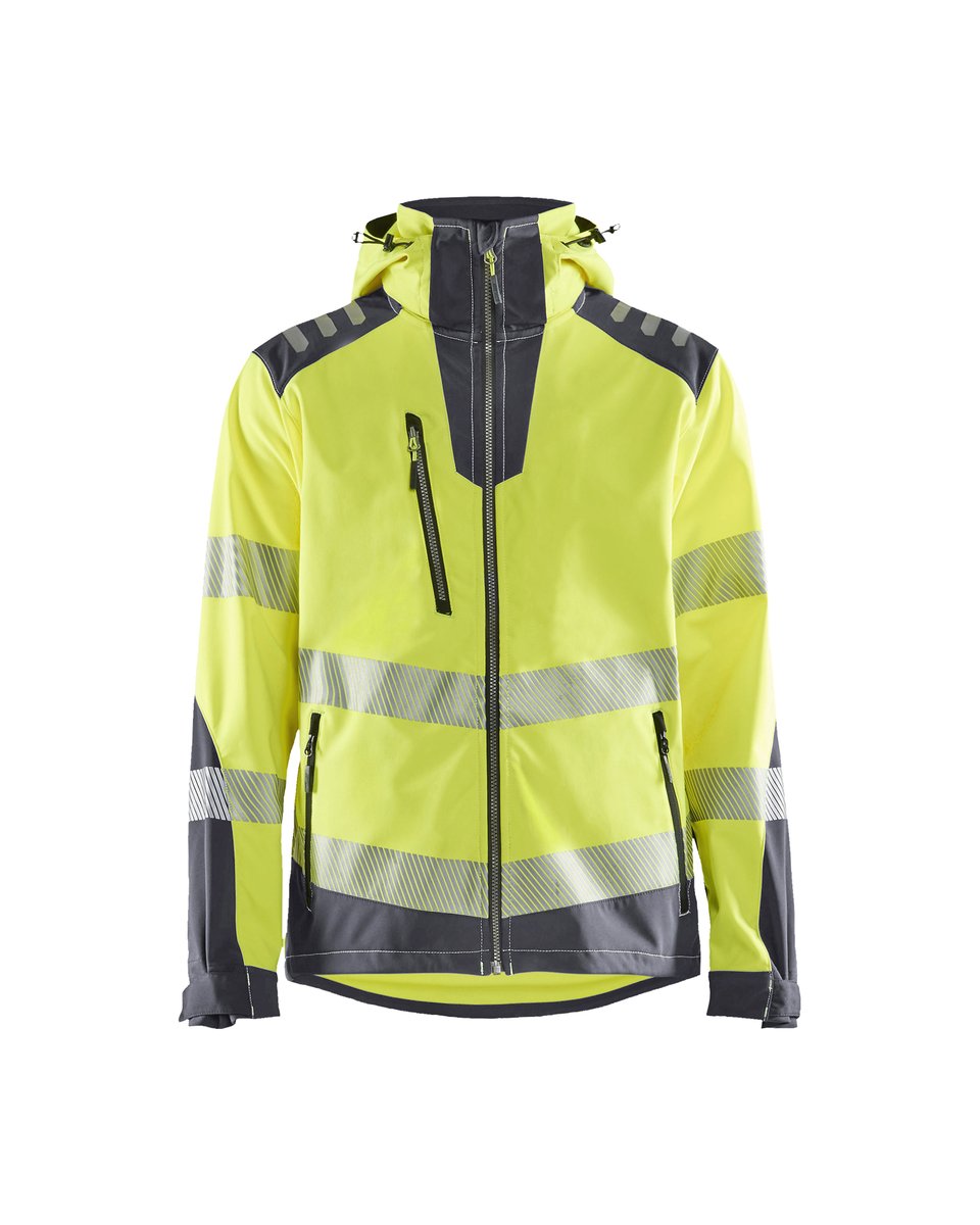 Blåkläder 4491 Softshell jack High Vis - HIgh Vis Geel/Medium grijs