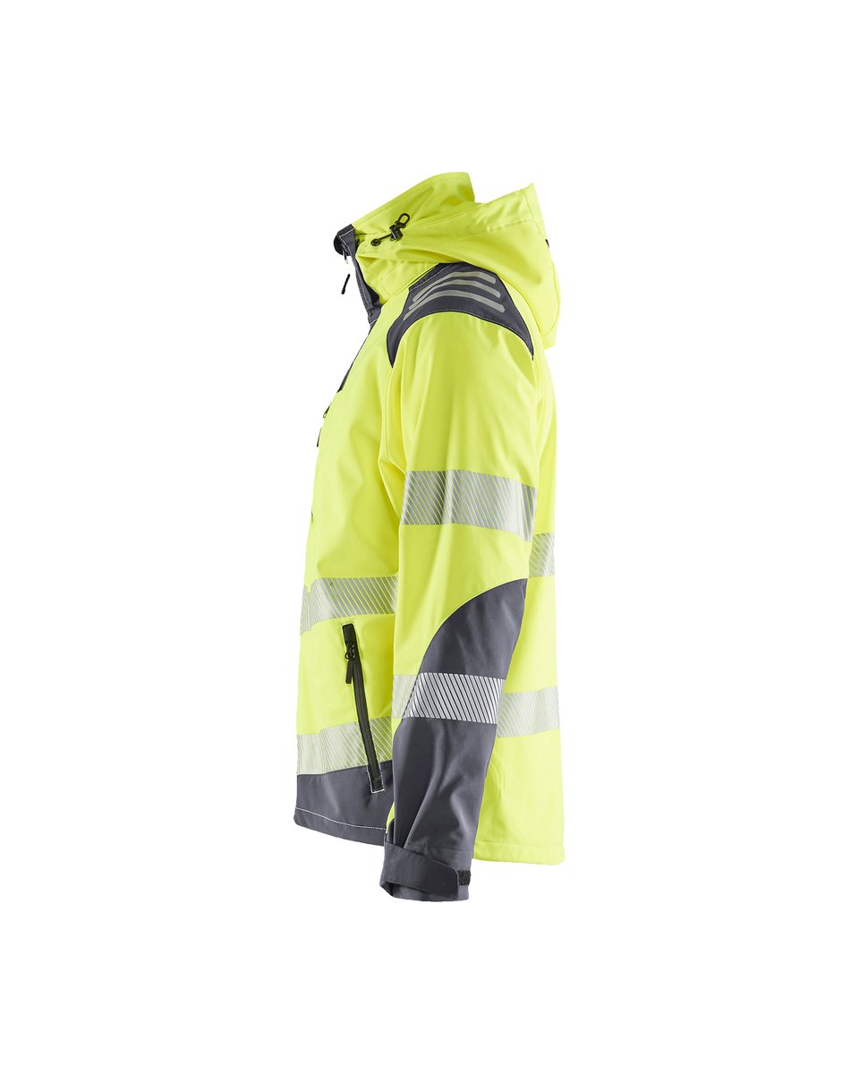 Blåkläder 4491 Softshell jack High Vis - HIgh Vis Geel/Medium grijs