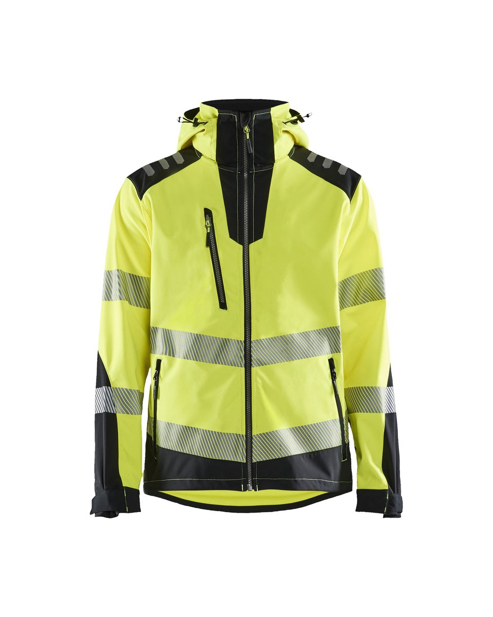 Blåkläder 4491 Softshell jack High Vis - High Vis Geel/Zwart