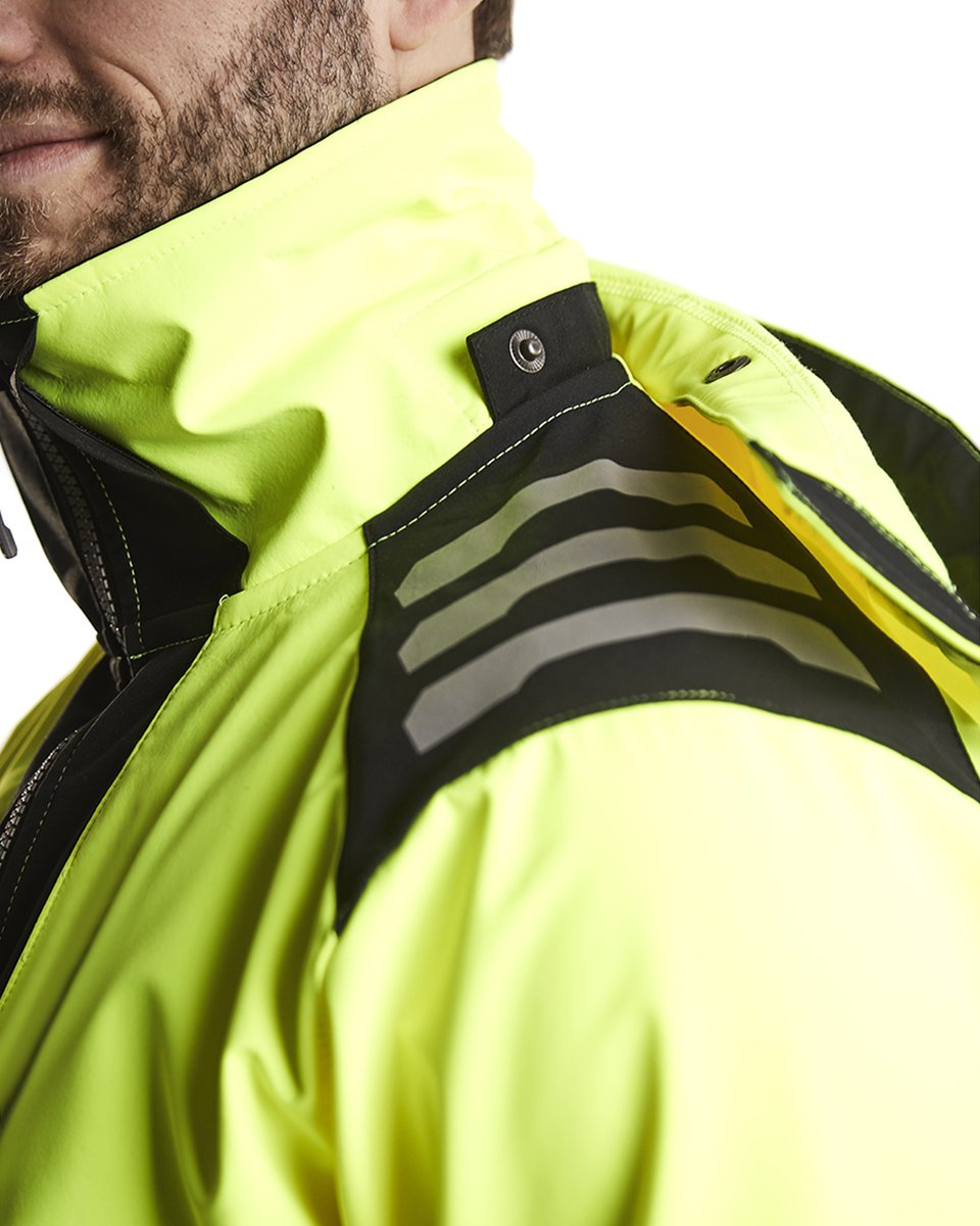 Blåkläder 4491 Softshell jack High Vis - High Vis Geel/Zwart