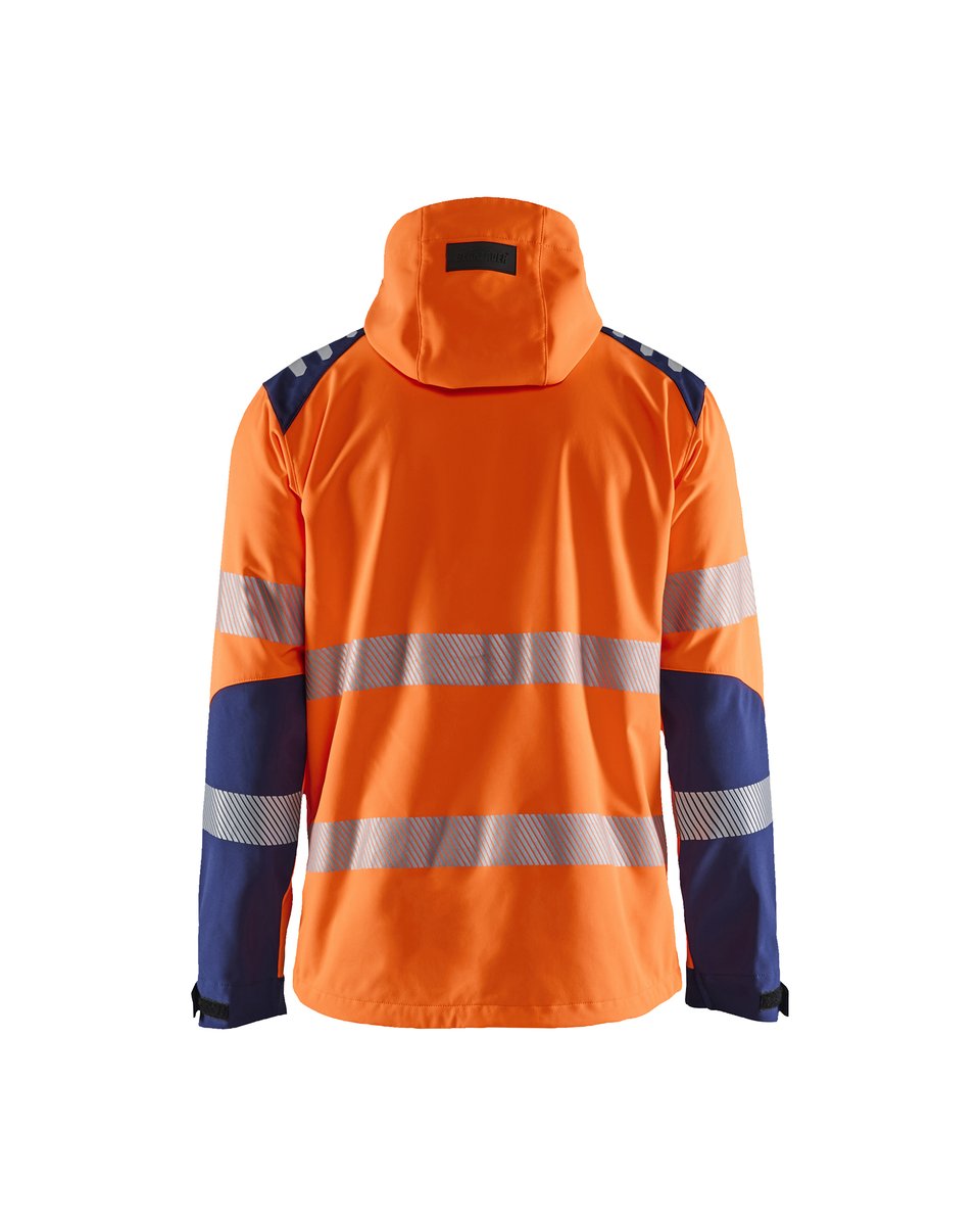 Blåkläder 4491 Softshell jack High Vis - High Vis Oranje/Marineblauw