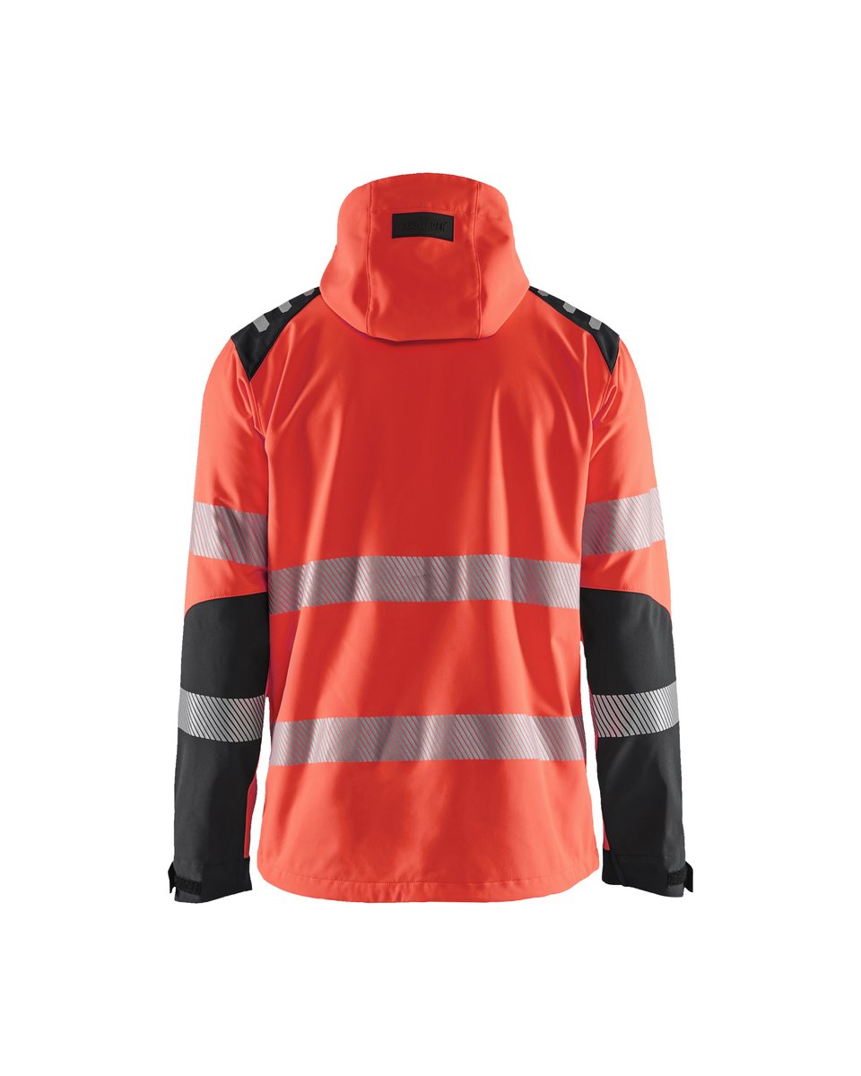 Blåkläder 4491 Softshell jack High Vis - High Vis Rood/Zwart