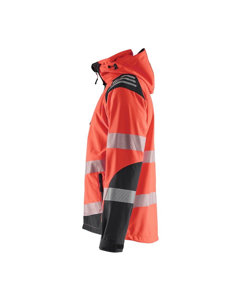 Blåkläder 4491 Softshell jack High Vis - High Vis Rood/Zwart