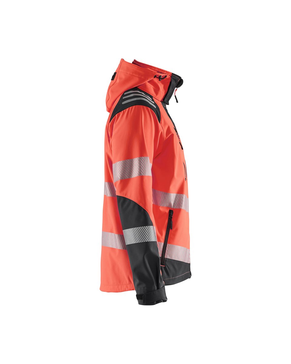 Blåkläder 4491 Softshell jack High Vis - High Vis Rood/Zwart
