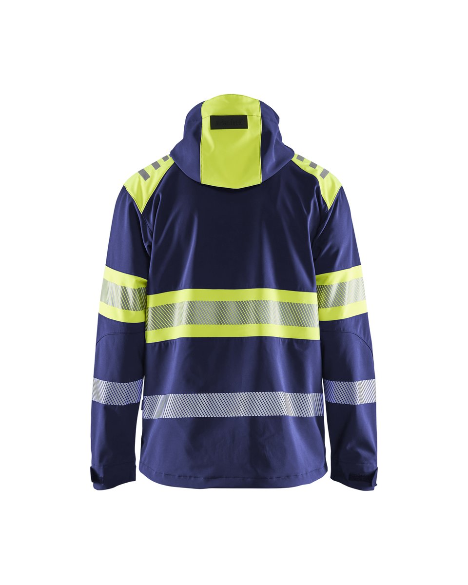 Blåkläder 4494 Softshell jack High Vis - Marine/High Vis Geel