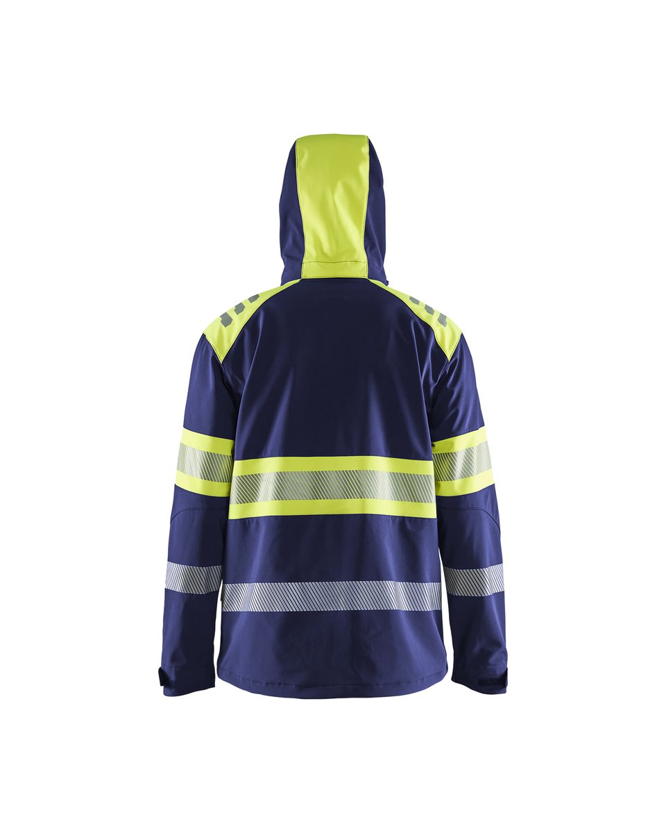 Blåkläder 4494 Softshell jack High Vis - Marine/High Vis Geel