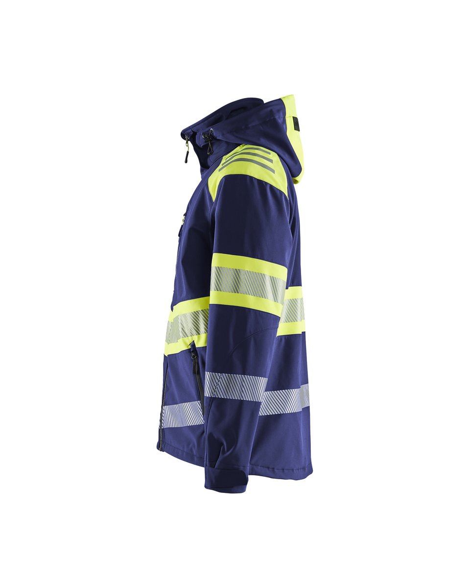 Blåkläder 4494 Softshell jack High Vis - Marine/High Vis Geel