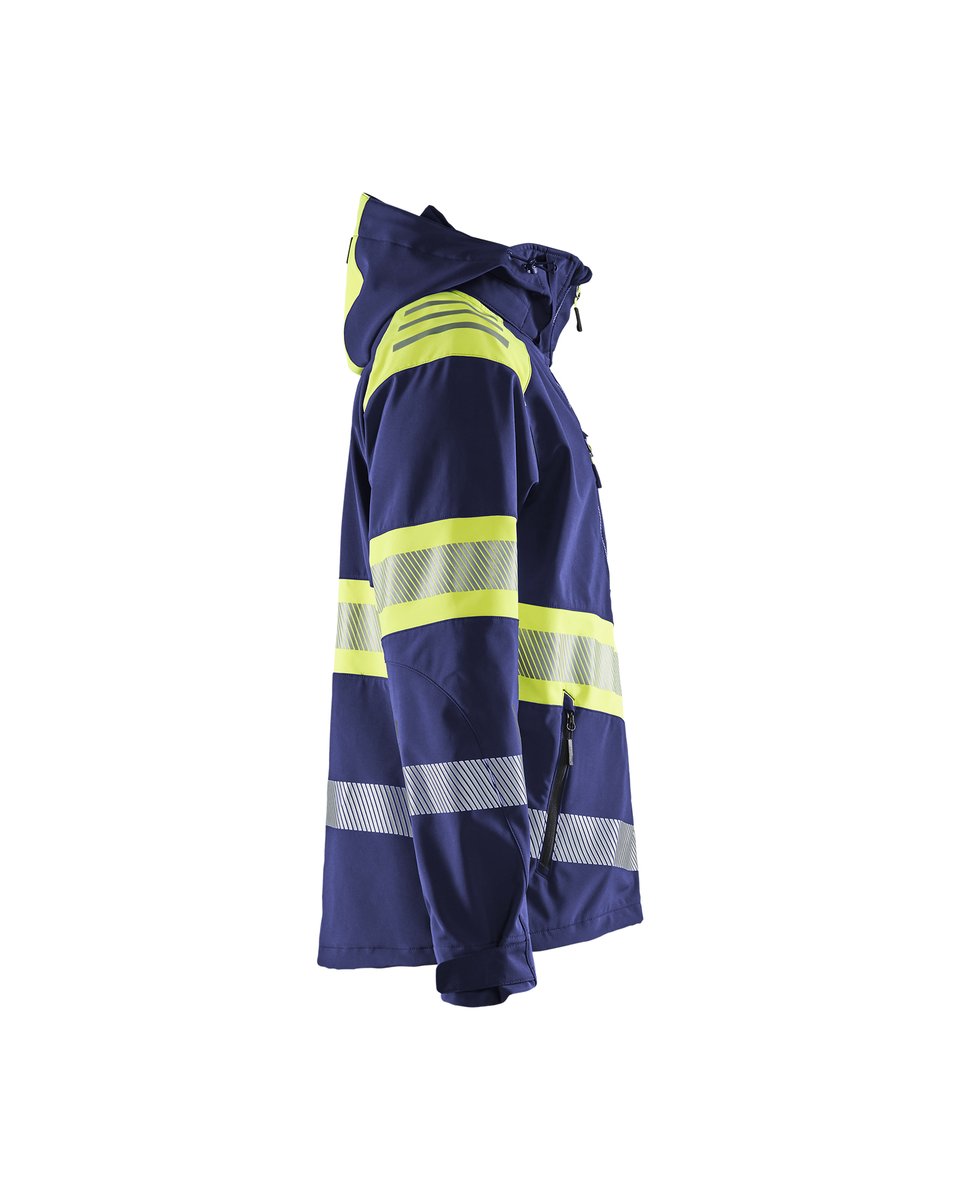 Blåkläder 4494 Softshell jack High Vis - Marine/High Vis Geel