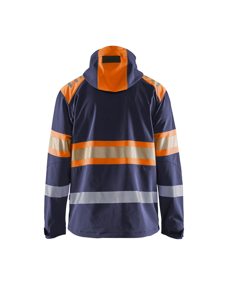 Blåkläder 4494 Softshell jack High Vis - Marineblauw/Oranje