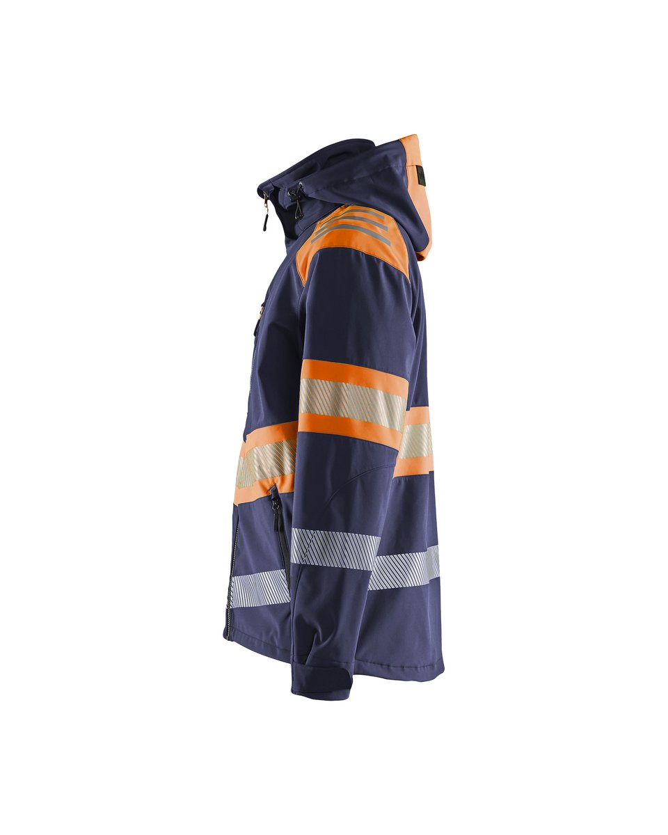 Blåkläder 4494 Softshell jack High Vis - Marineblauw/Oranje