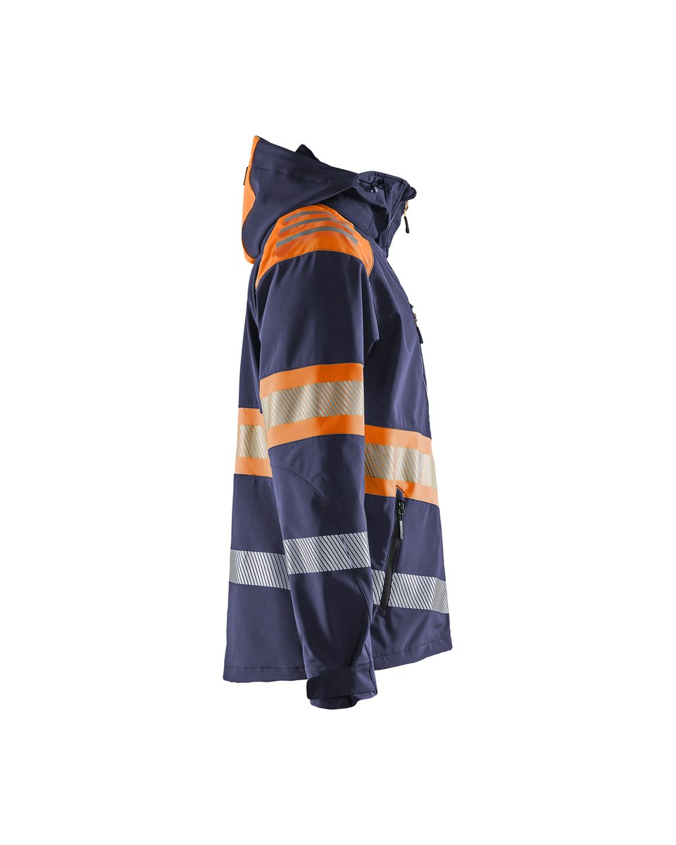 Blåkläder 4494 Softshell jack High Vis - Marineblauw/Oranje